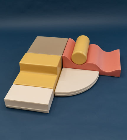 Soft Play 6 Foam Block Set - Pastel Pink Explorer