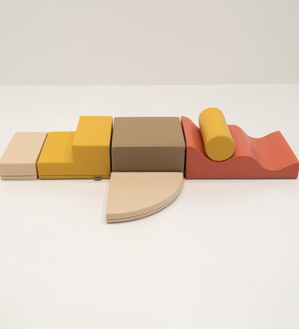 Soft Play 6 Foam Block Set - Pastel Pink Explorer