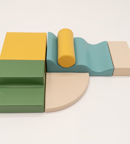 Soft Play 6 Foam Block Set - Pastel Turquoise Explorer