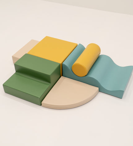 Soft Play 6 Foam Block Set - Pastel Turquoise Explorer