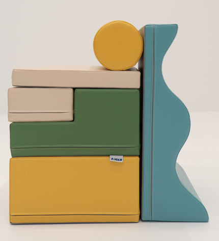 Soft Play 6 Foam Block Set - Pastel Turquoise Explorer