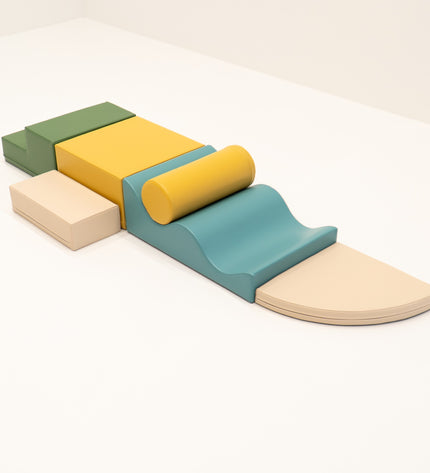 Soft Play 6 Foam Block Set - Pastel Turquoise Explorer