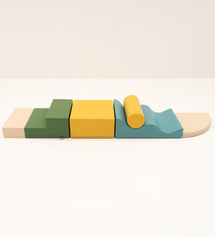 Soft Play 6 Foam Block Set - Pastel Turquoise Explorer