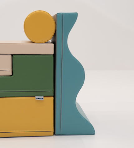 Soft Play 6 Foam Block Set - Pastel Turquoise Explorer