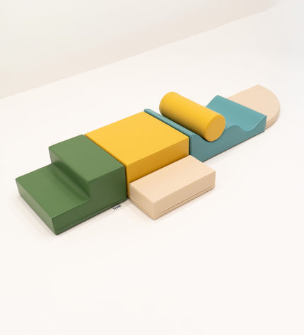 Soft Play 6 Foam Block Set - Pastel Turquoise Explorer