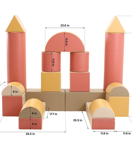 Fortress Soft Play Set – Pastel Pink