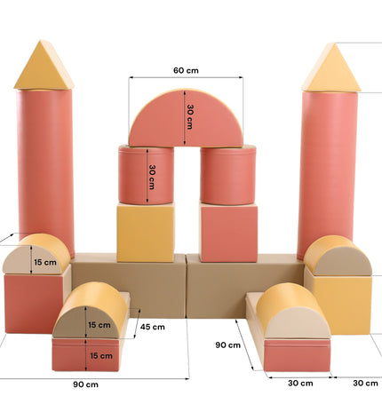 Fortress Soft Play Set – Pastel Pink