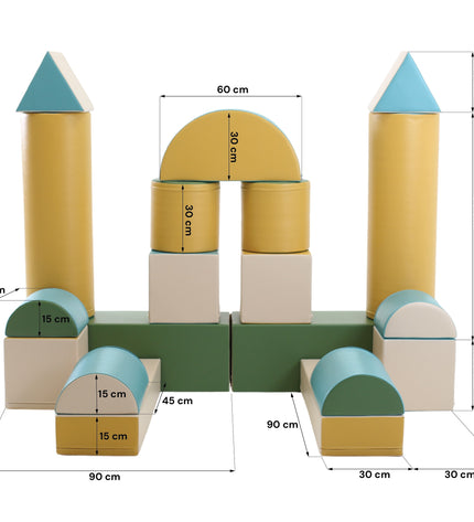Fortress Soft Play Set – Pastel Turquoise