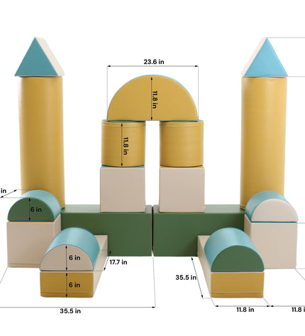 Fortress Soft Play Set – Pastel Turquoise