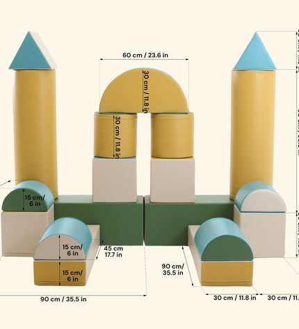 Fortress Soft Play Set – Pastel Turquoise