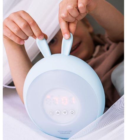 Rabbit Lamp with Alarm Clock – Blue