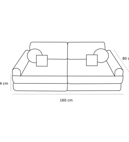 Large Modular Sofa for Kids - Premium Boucle, White