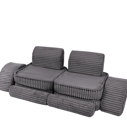 Medium Modular Sofa for Kids - Churros Jurassic Grey Plus