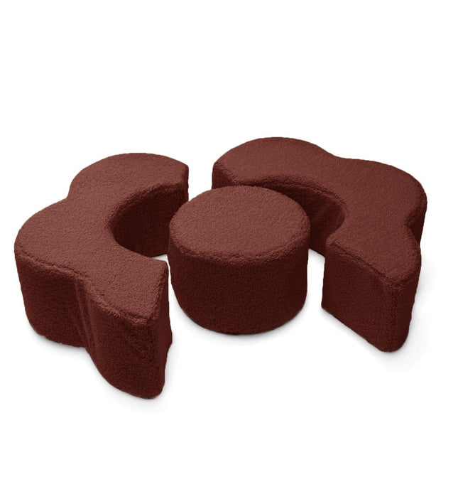 MeowBaby® Foam Flower Shape Set, 3 Elements, Bearly Dark Brown