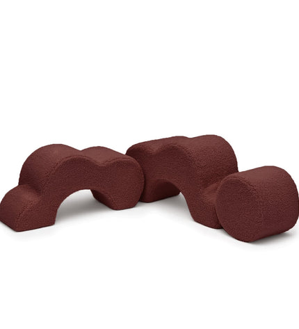 MeowBaby® Foam Flower Shape Set, 3 Elements, Bearly Dark Brown