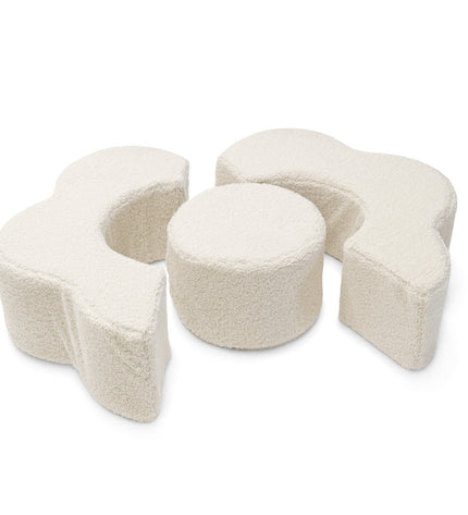 MeowBaby® Foam Flower Shape Set, 3 Elements, Bearly Cream