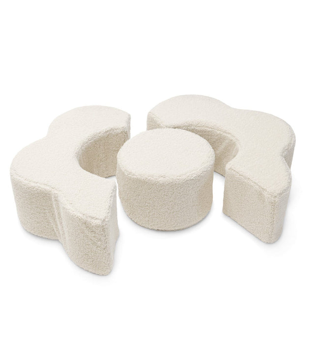 MeowBaby® Foam Flower Shape Set, 3 Elements, Bearly Cream