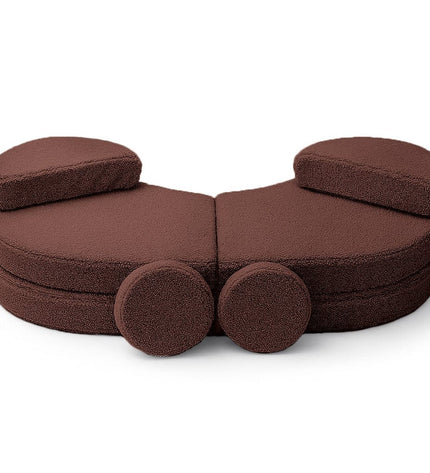MeowBaby® Modular Sofa Coccolo for Kids – 6 Piece, Bearly Brown