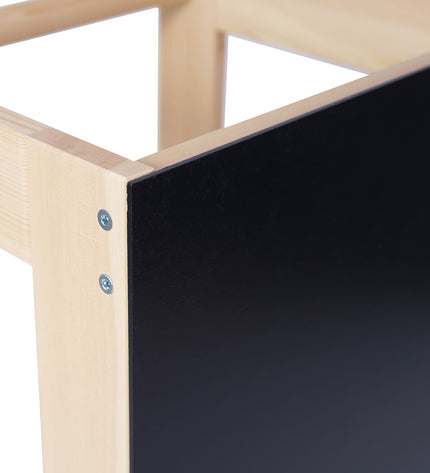 MeowBaby Wooden Kitchen Helper for Children with Board - Natural