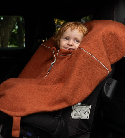 Merino Wool Car Poncho For Kids - Fox
