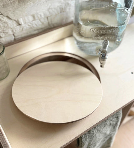 Montessori Wooden Washbasin With Storage for Kids - Large