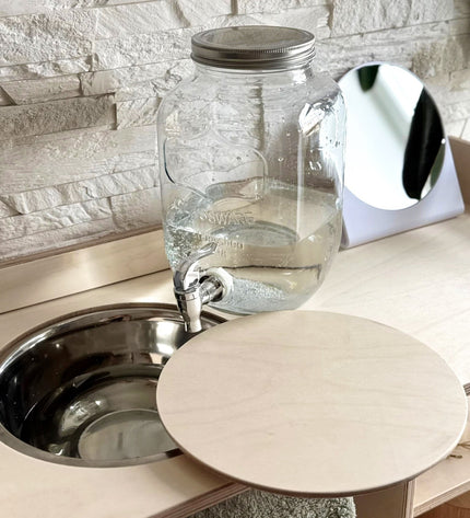 Montessori Wooden Washbasin With Storage for Kids - Large