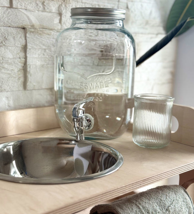 Montessori Wooden Washbasin With Storage for Kids - Small
