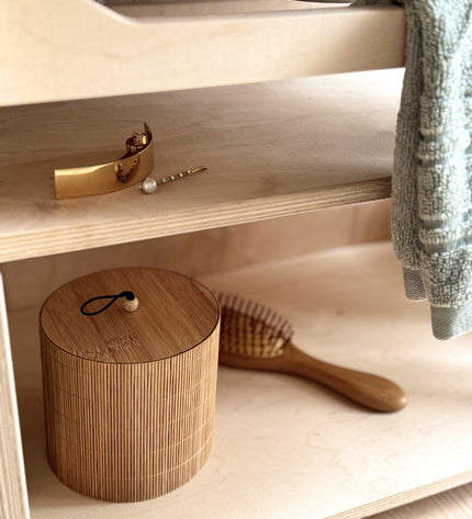 Montessori Wooden Washbasin With Storage for Kids - Small