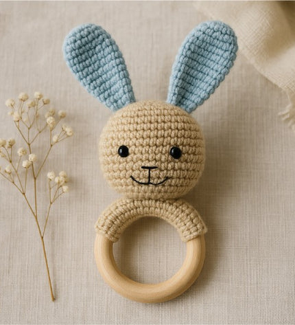 Rattle Bunny - Blue