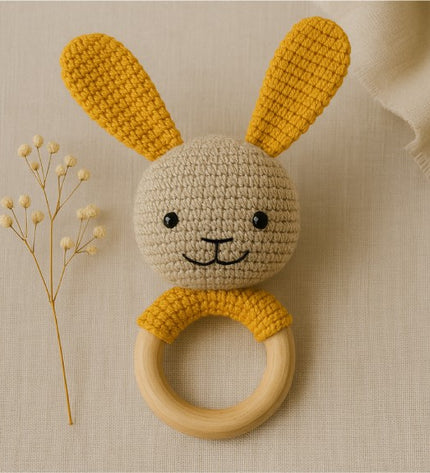 Rattle Bunny - Yellow