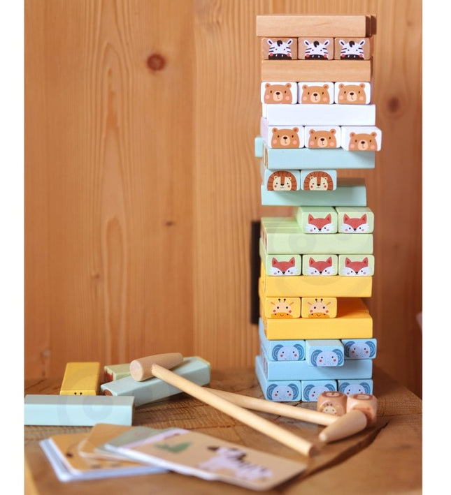 Shaky Tower Skill Game With Animals