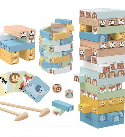 Shaky Tower Skill Game With Animals
