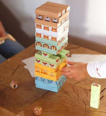 Shaky Tower Skill Game With Animals