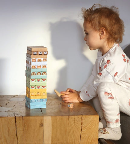 Shaky Tower Skill Game With Animals