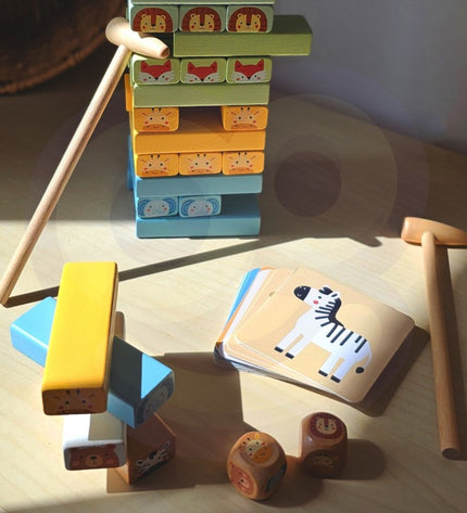 Shaky Tower Skill Game With Animals