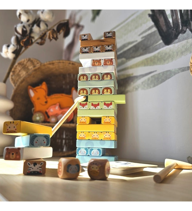 Shaky Tower Skill Game With Animals