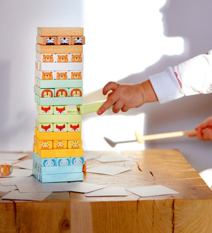 Shaky Tower Skill Game With Animals