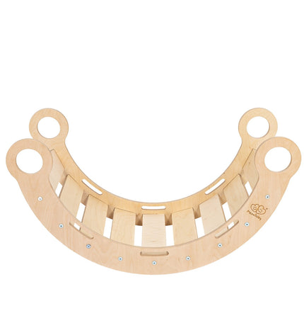 Snug Rocker for Kids - Natural With Pink Pillow