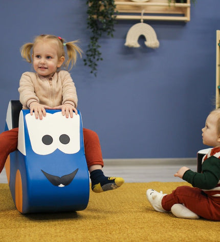 Soft Play Ride On Toy - Blue Car