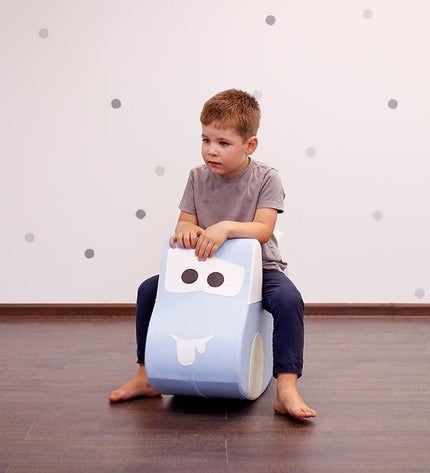 Soft Play Ride On Toy - Light Blue Car
