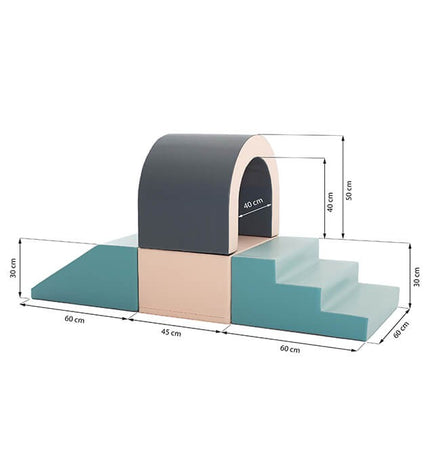 Soft Play Set Tunnel - Pastel