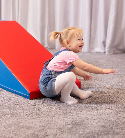 Soft Play Step and Slide Set - Blue and Red