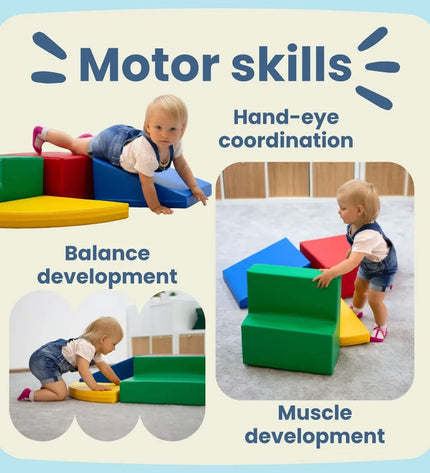 Soft Play Step and Slide Set - Pastel