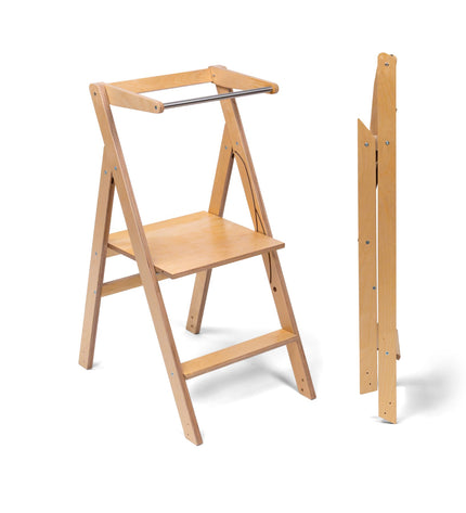 STEP'n'FOLD Foldable Helper Tower - Natural Wood