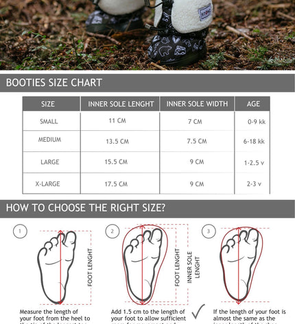 Toddler Puffer Booties - Woodland