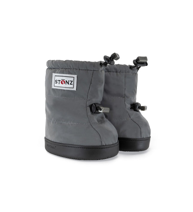 Toddler Puffer Booties - Reflective Silver