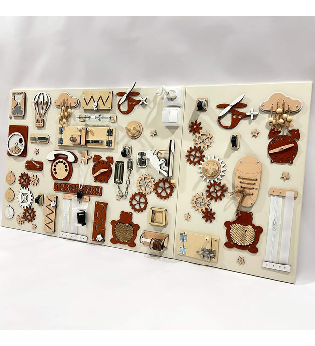 Two-piece wall activity panel (60×80 + 60×39 cm)