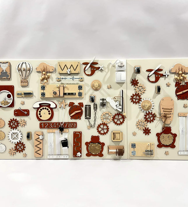 Two-piece wall activity panel (60×80 + 60×39 cm)