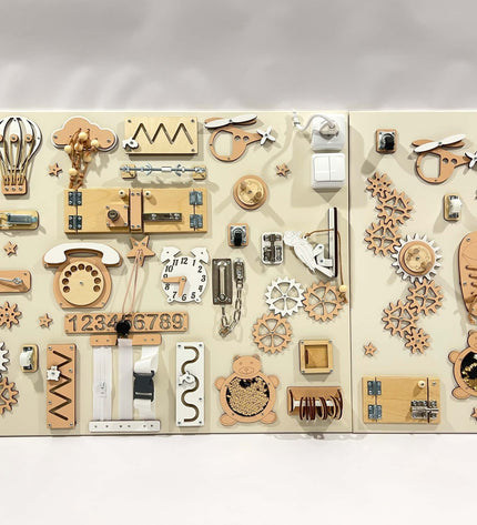 Two-piece wall activity panel (60×80 + 60×39 cm)
