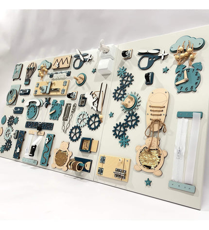 Two-piece wall activity panel (60×80 + 60×39 cm)